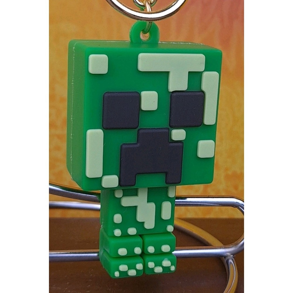 Creeper 3D PVC Minecraft Figure Keychain Backpack Wristlet